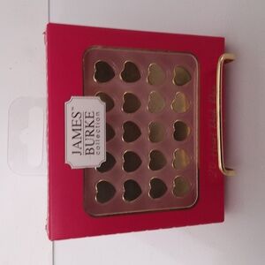 James Burke Collection Gold Heart Push Pins - New-in-Box